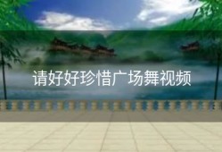 请好好珍惜广场舞视频
