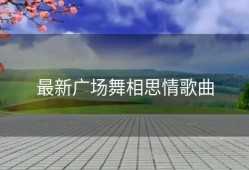 最新广场舞相思情歌曲