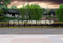 闯马头广场舞分解鬼步