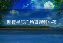 昨夜星辰广场舞视频小孩