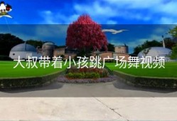 大叔带着小孩跳广场舞视频