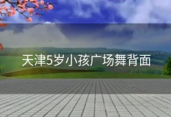 天津5岁小孩广场舞背面