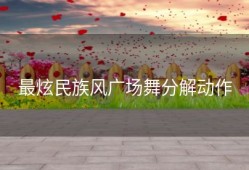 最炫民族风广场舞分解动作