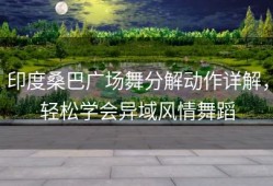 印度桑巴广场舞分解动作详解，轻松学会异域风情舞蹈