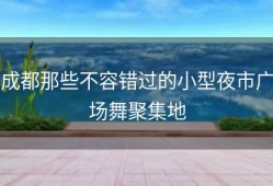 成都那些不容错过的小型夜市广场舞聚集地