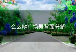 么么哒广场舞背面分解