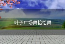 叶子广场舞恰恰舞
