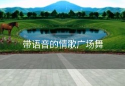 带语音的情歌广场舞