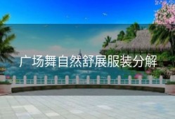 广场舞自然舒展服装分解