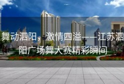 舞动泗阳，激情四溢——江苏泗阳广场舞大赛精彩瞬间