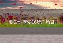 要爱你就爱16步广场舞