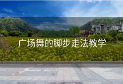 广场舞的脚步走法教学