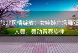 陕北风情绽放：女娃娃广场舞双人舞，舞动青春旋律