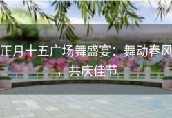 正月十五广场舞盛宴：舞动春风，共庆佳节