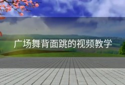 广场舞背面跳的视频教学