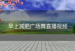 早上减肥广场舞直播视频