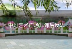 中班艺术广场舞课后反思
