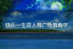 快乐一生双人舞广场舞教学