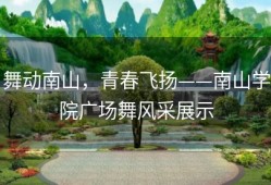 舞动南山，青春飞扬——南山学院广场舞风采展示