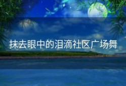 抹去眼中的泪滴社区广场舞