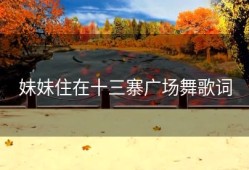 妹妹住在十三寨广场舞歌词