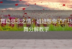 舞动思念之情：姐姐想你了广场舞分解教学
