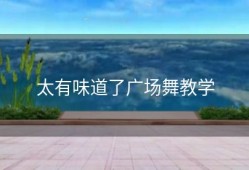 太有味道了广场舞教学