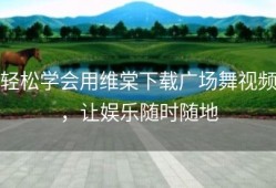 轻松学会用维棠下载广场舞视频，让娱乐随时随地