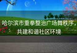 哈尔滨市重拳整治广场舞秩序，共建和谐社区环境