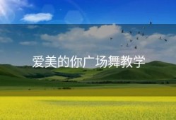 爱美的你广场舞教学