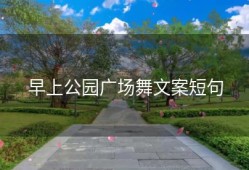 早上公园广场舞文案短句