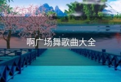 啊广场舞歌曲大全