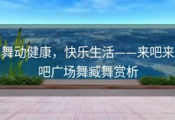 舞动健康，快乐生活——来吧来吧广场舞臧舞赏析
