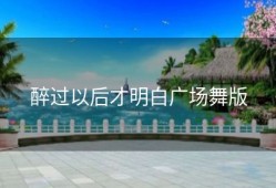 醉过以后才明白广场舞版