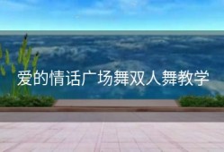 爱的情话广场舞双人舞教学