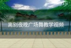 离别夜晚广场舞教学视频