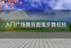 入门广场舞背面鬼步舞视频