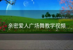 亲密爱人广场舞教学视频