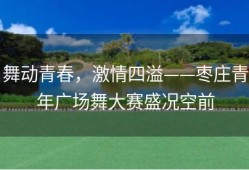 舞动青春，激情四溢——枣庄青年广场舞大赛盛况空前