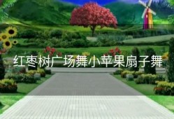 红枣树广场舞小苹果扇子舞