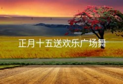 正月十五送欢乐广场舞