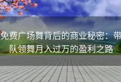 免费广场舞背后的商业秘密：带队领舞月入过万的盈利之路