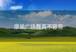 廖弟广场舞真不容易