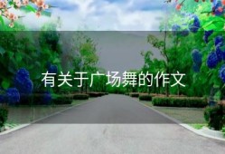 有关于广场舞的作文
