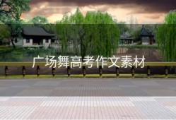 广场舞高考作文素材