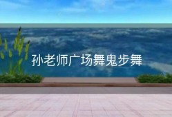 孙老师广场舞鬼步舞