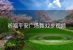 祈福平安广场舞32步视频