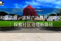 和谐共融，求解广场舞扰民冲突：探索社区治理新路径
