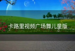 卡路里视频广场舞儿童版