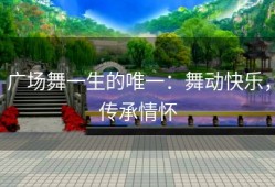 广场舞一生的唯一：舞动快乐，传承情怀